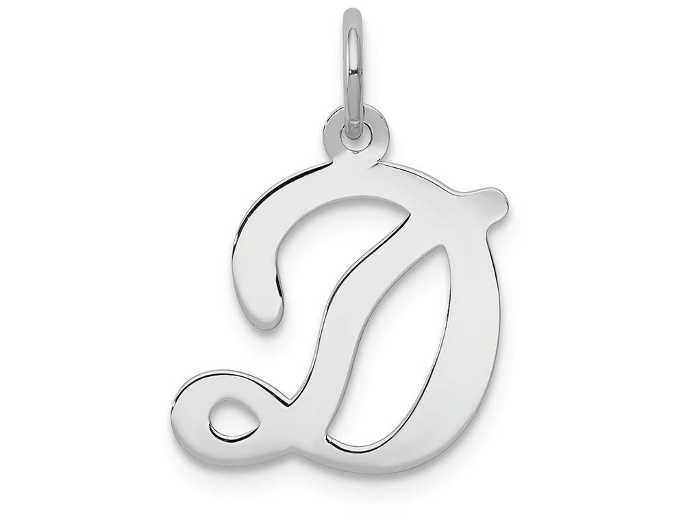 FJC Finejewelers 14 kt White Gold Die Struck Initial D Charm