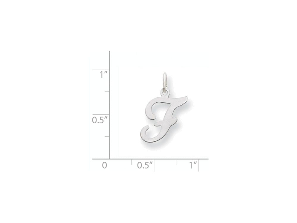 FJC Finejewelers 14 kt White Gold Die Struck Initial F Charm
