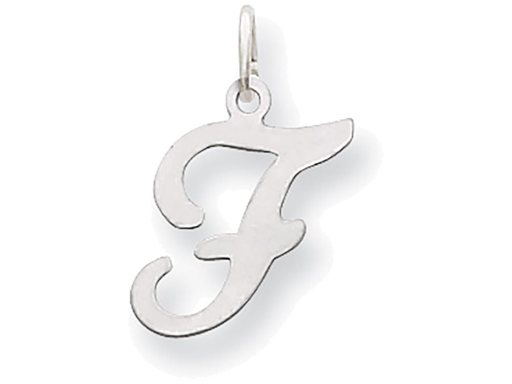 FJC Finejewelers 14 kt White Gold Die Struck Initial F Charm