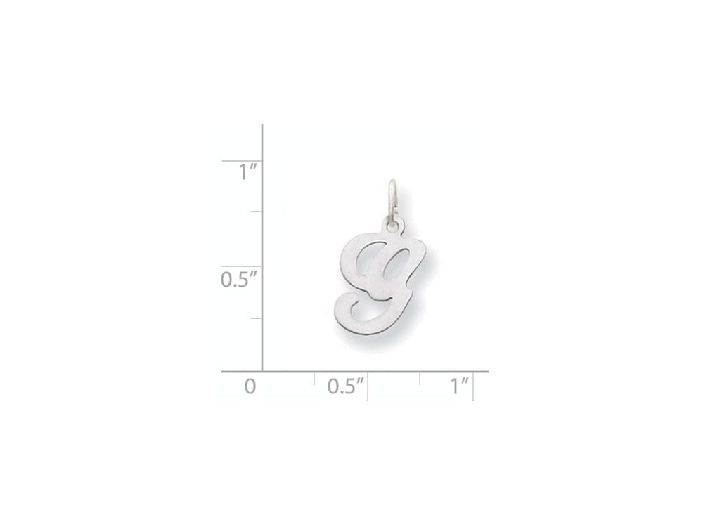 FJC Finejewelers 14 kt White Gold Die Struck Initial G Charm