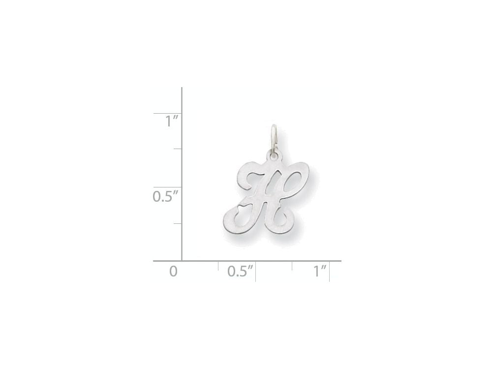 FJC Finejewelers 14 kt White Gold Die Struck Initial H Charm