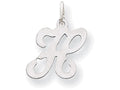 FJC Finejewelers 14 kt White Gold Die Struck Initial H Charm
