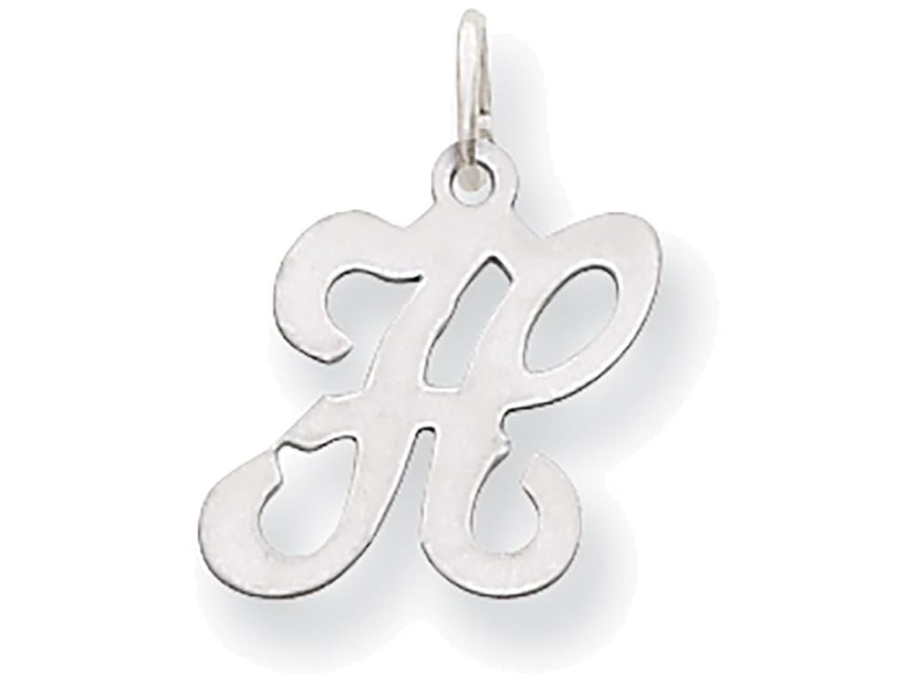 FJC Finejewelers 14 kt White Gold Die Struck Initial H Charm
