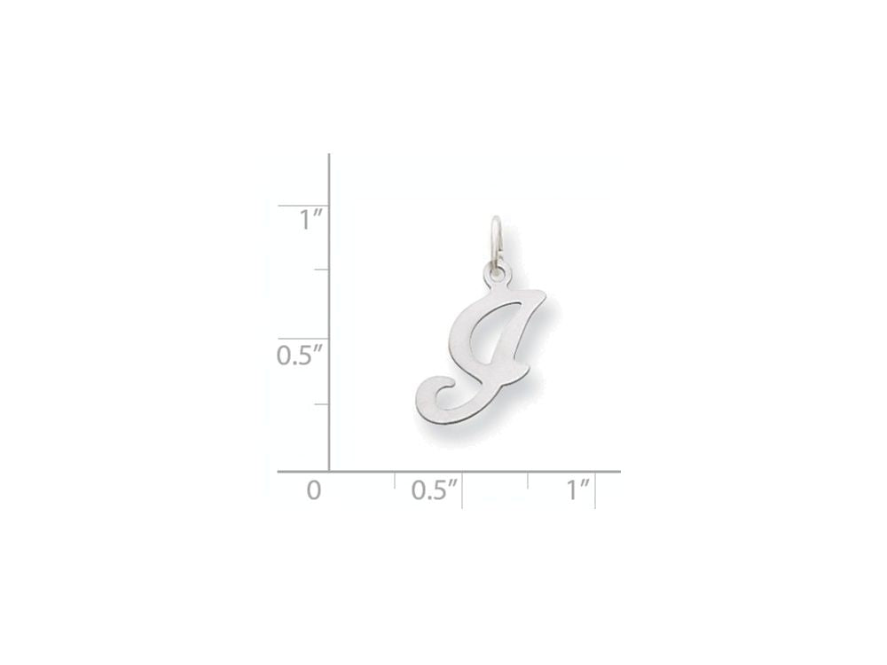 FJC Finejewelers 14 kt White Gold Die Struck Initial I Charm