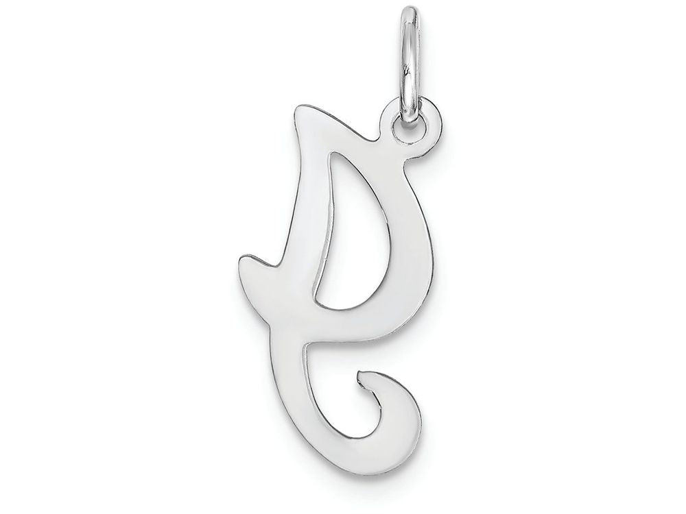 FJC Finejewelers 14 kt White Gold Die Struck Initial I Charm