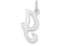 FJC Finejewelers 14 kt White Gold Die Struck Initial I Charm
