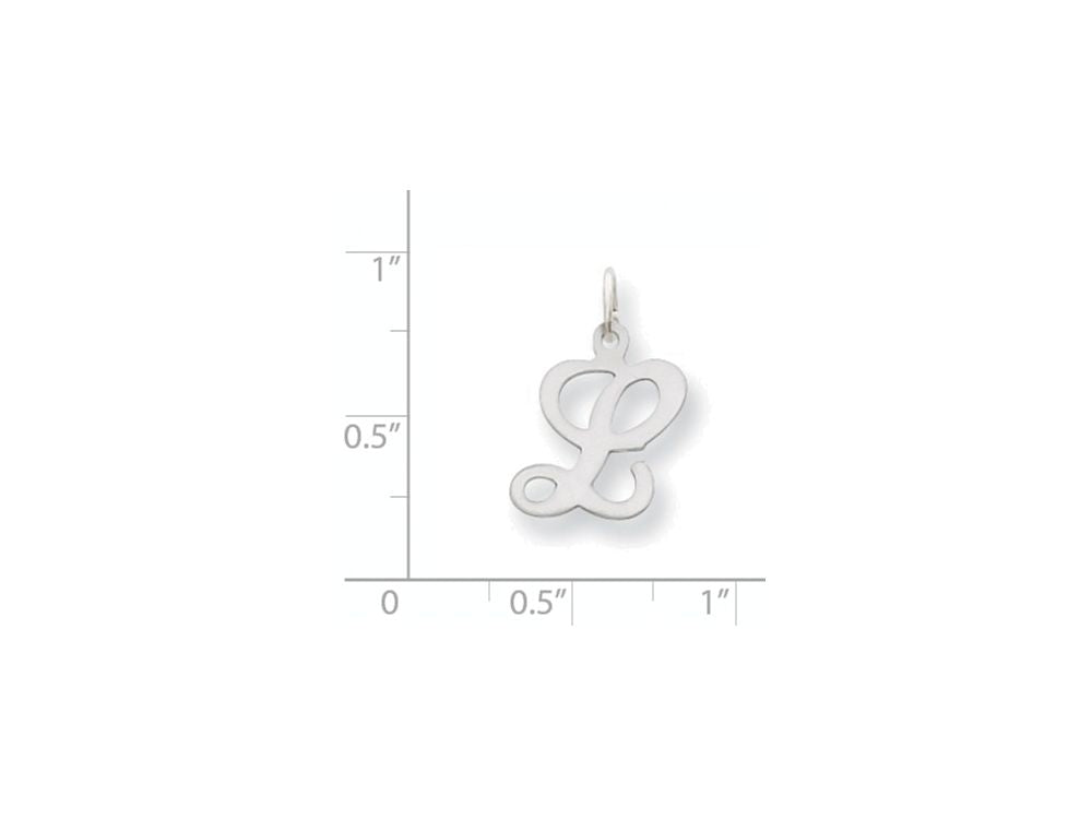 FJC Finejewelers 14 kt White Gold Die Struck Initial L Charm
