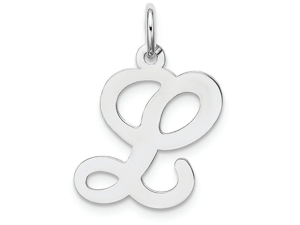 FJC Finejewelers 14 kt White Gold Die Struck Initial L Charm