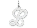 FJC Finejewelers 14 kt White Gold Die Struck Initial L Charm