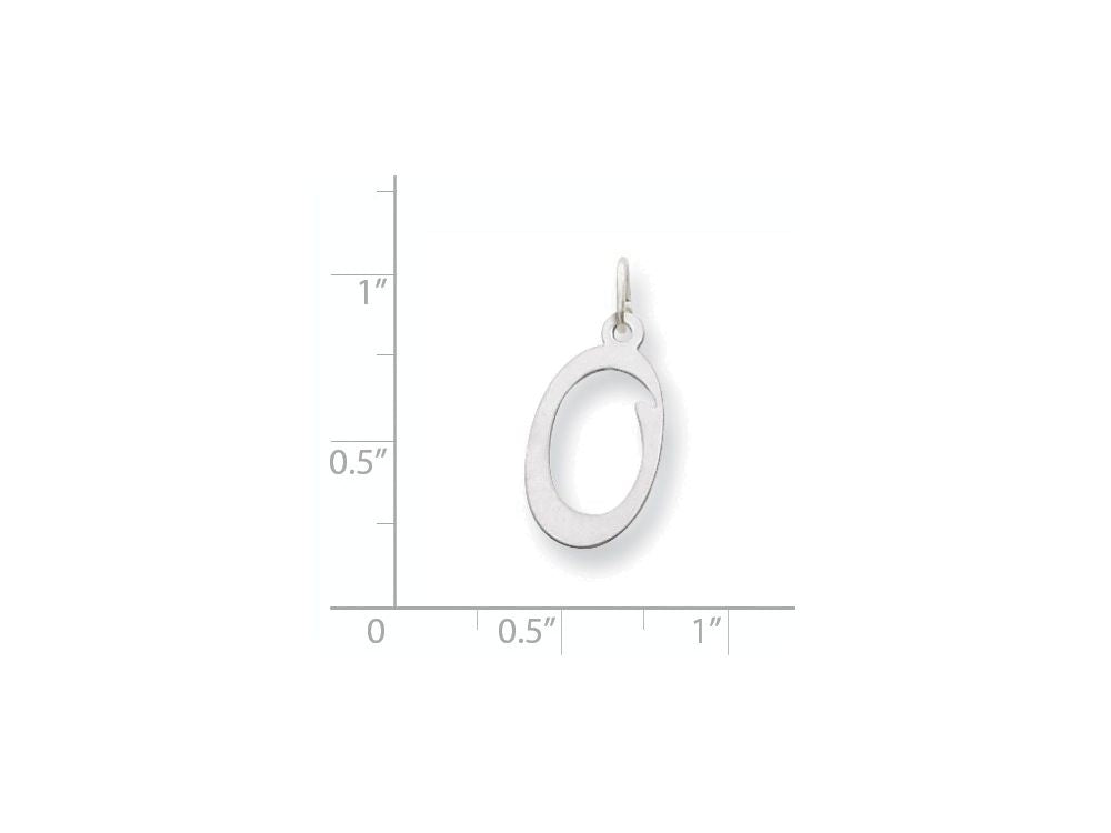 FJC Finejewelers 14 kt White Gold Die Struck Initial O Charm