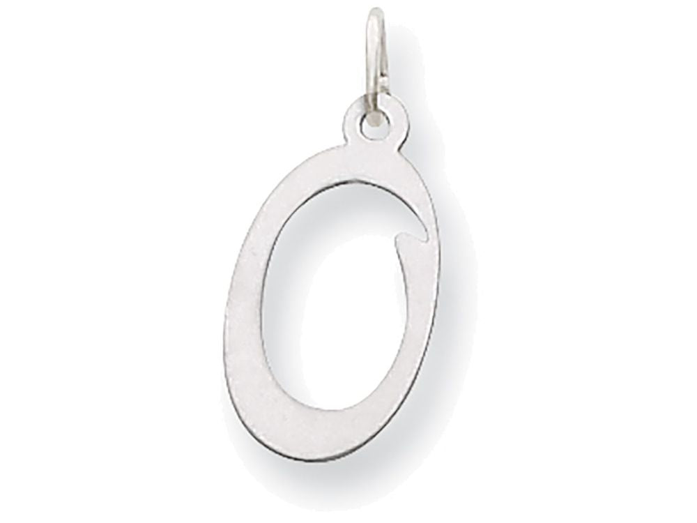 FJC Finejewelers 14 kt White Gold Die Struck Initial O Charm