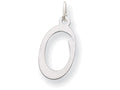 FJC Finejewelers 14 kt White Gold Die Struck Initial O Charm