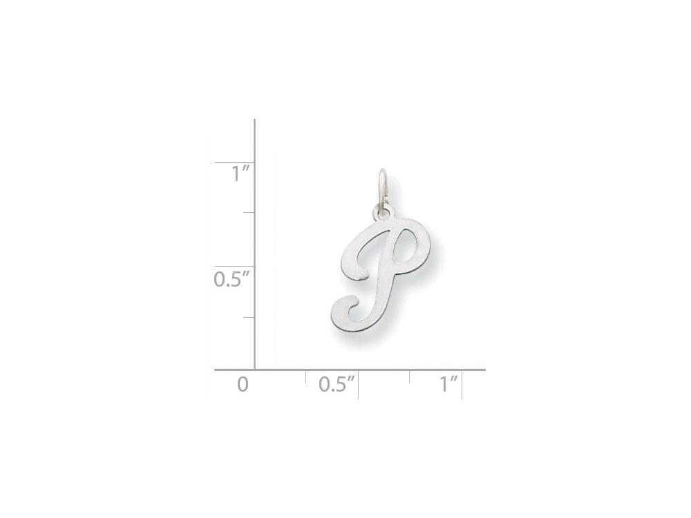 FJC Finejewelers 14 kt White Gold Die Struck Initial P Charm