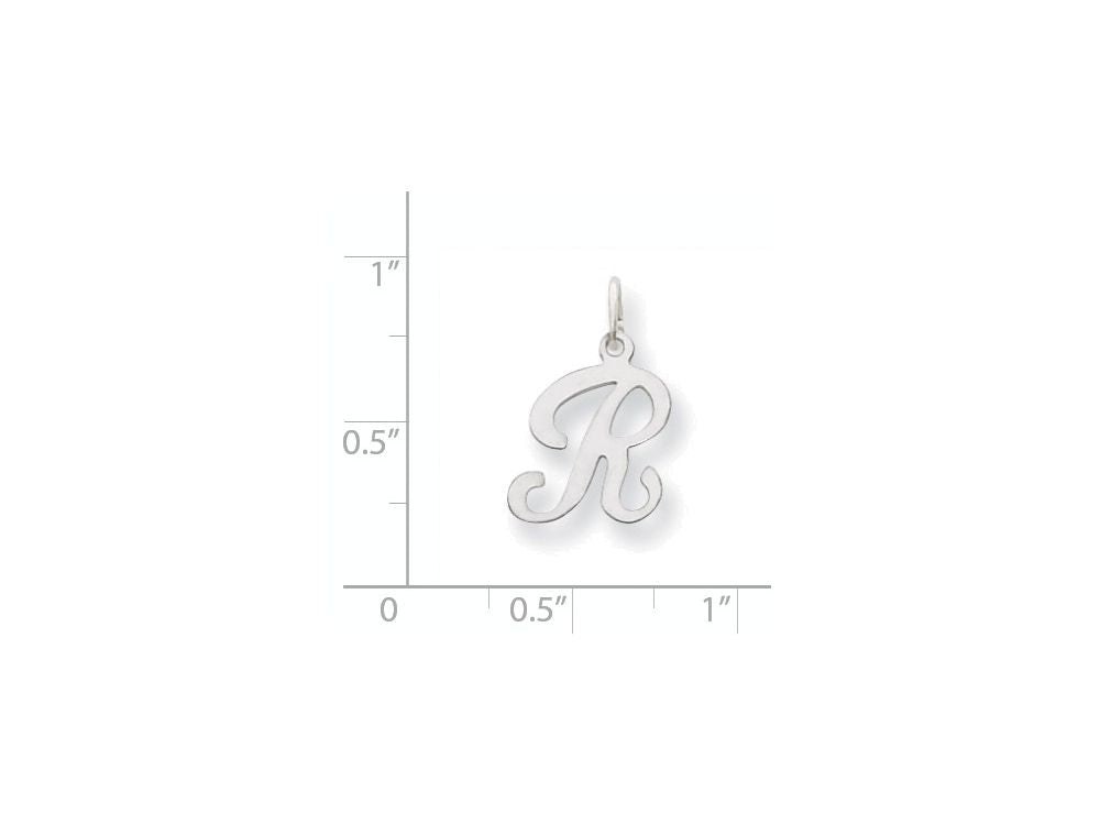 FJC Finejewelers 14 kt White Gold Die Struck Initial R Charm