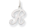 FJC Finejewelers 14 kt White Gold Die Struck Initial R Charm