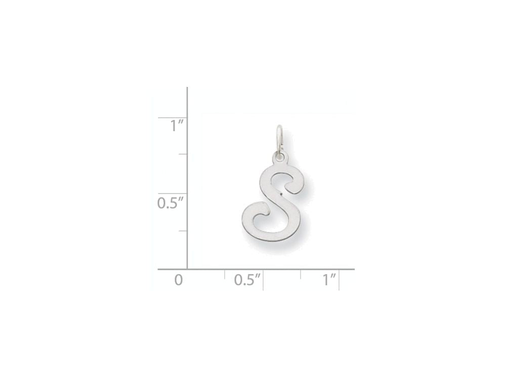 FJC Finejewelers 14 kt White Gold Die Struck Initial S Charm