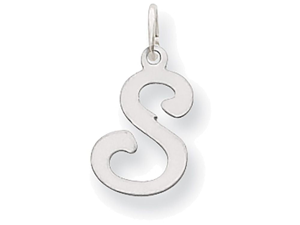 FJC Finejewelers 14 kt White Gold Die Struck Initial S Charm
