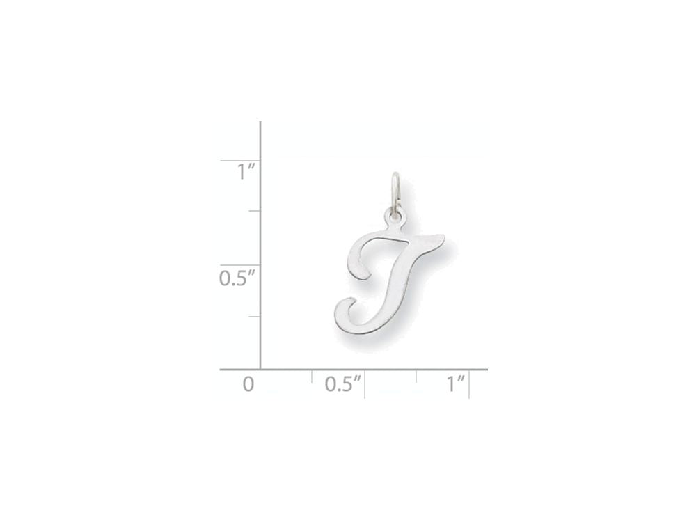 FJC Finejewelers 14 kt White Gold Die Struck Initial T Charm