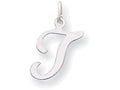 FJC Finejewelers 14 kt White Gold Die Struck Initial T Charm