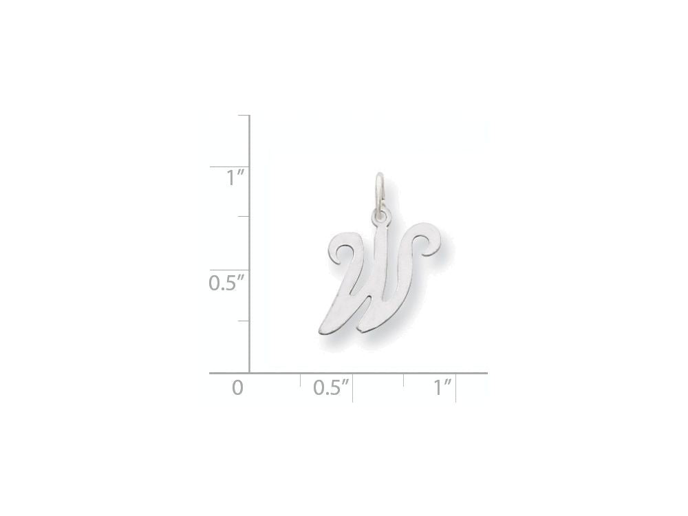 FJC Finejewelers 14 kt White Gold Die Struck Initial W Charm