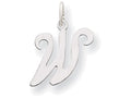 FJC Finejewelers 14 kt White Gold Die Struck Initial W Charm