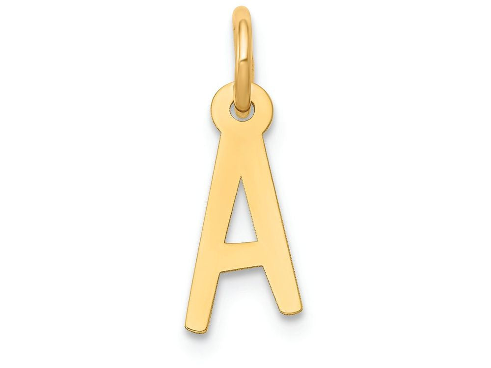 FJC Finejewelers 14k Yellow Gold Small Slanted Block Initial A Charm