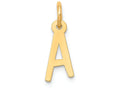 FJC Finejewelers 14k Yellow Gold Small Slanted Block Initial A Charm