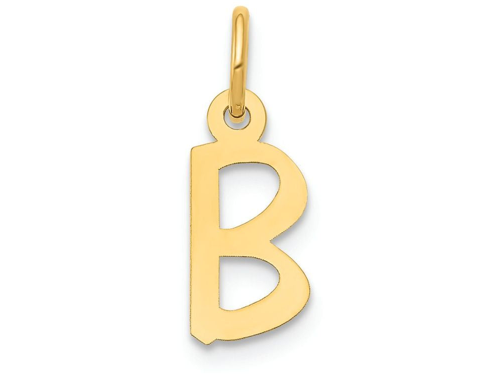 FJC Finejewelers 14k Yellow Gold Small Slanted Block Initial B Charm