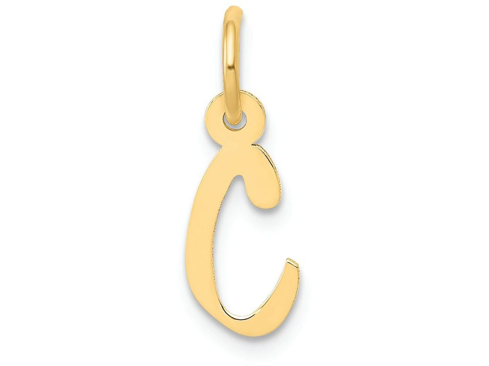 FJC Finejewelers 14k Yellow Gold Small Slanted Block Initial C Charm