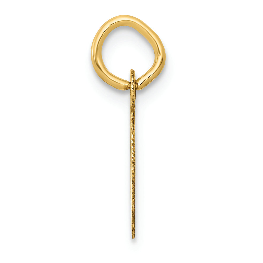 FJC Finejewelers 14k Yellow Gold Small Slanted Block Initial D Charm