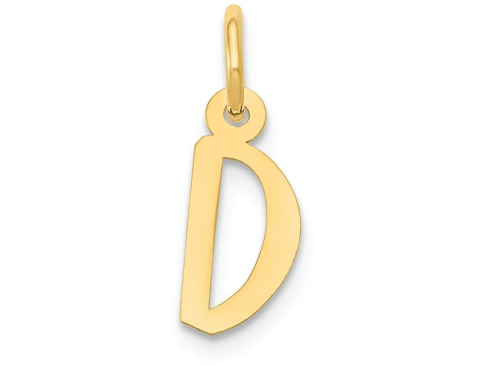 FJC Finejewelers 14k Yellow Gold Small Slanted Block Initial D Charm