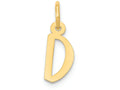 FJC Finejewelers 14k Yellow Gold Small Slanted Block Initial D Charm
