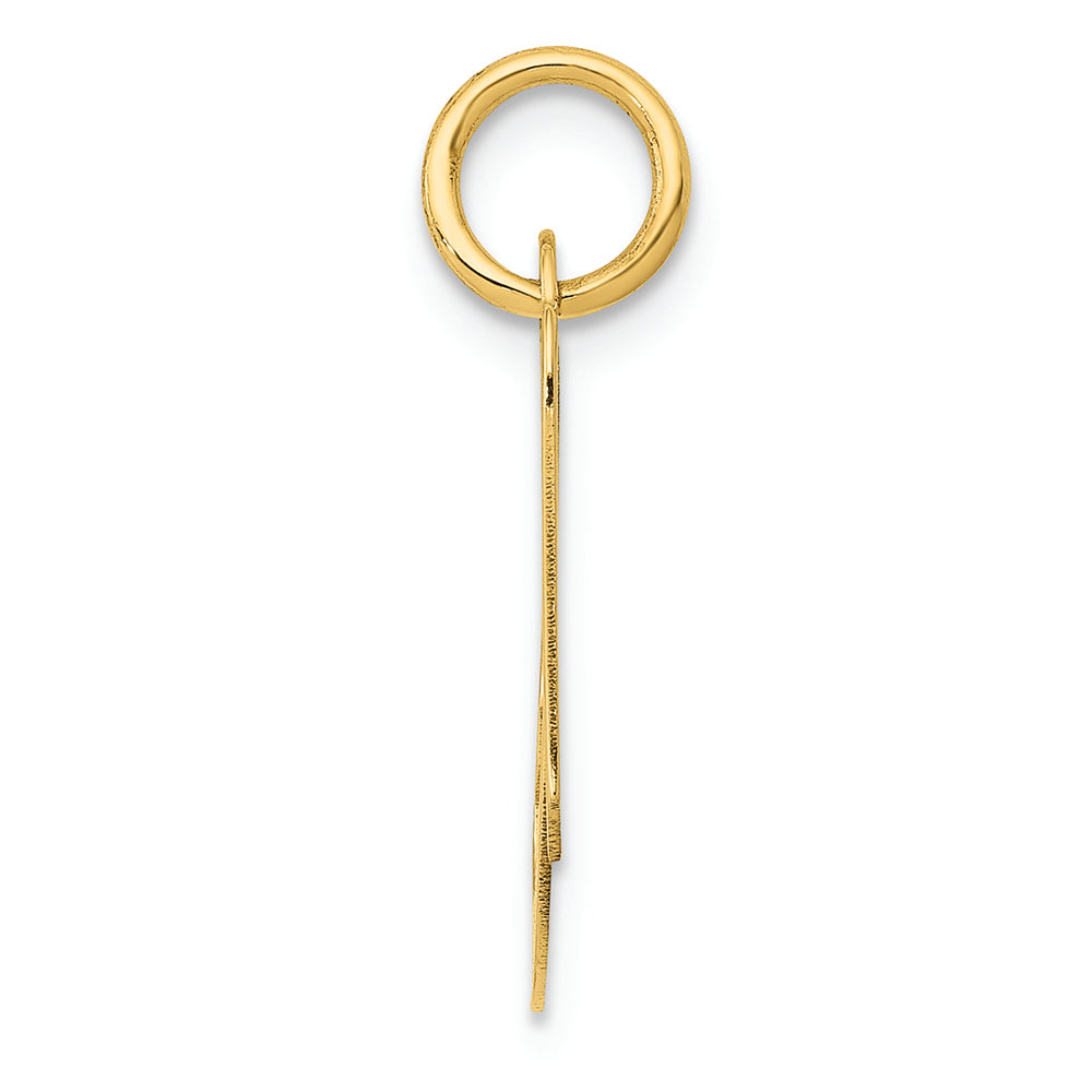 FJC Finejewelers 14k Yellow Gold Small Fancy Script Initial A Charm