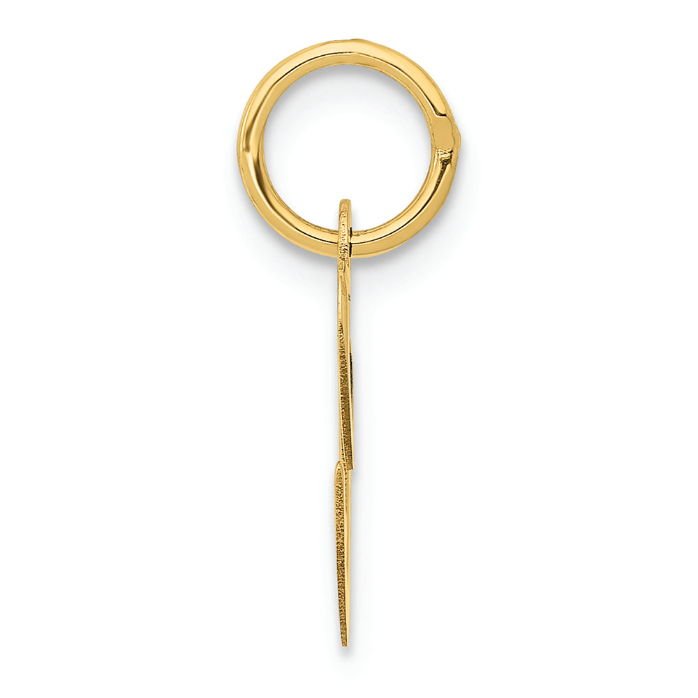 FJC Finejewelers 14k Yellow Gold Small Fancy Script Initial C Charm