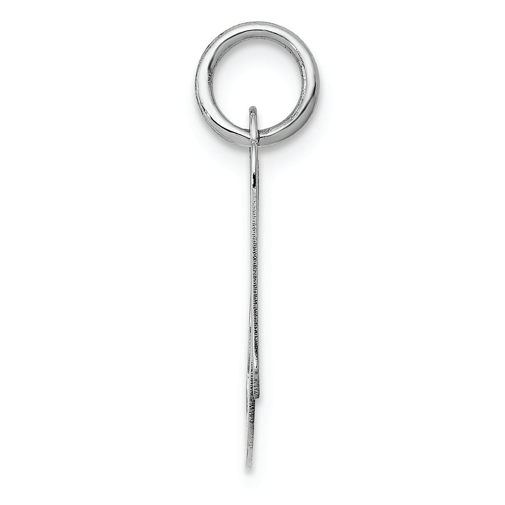 FJC Finejewelers 14k White Gold Small Fancy Script Initial A Charm