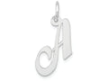 FJC Finejewelers 14k White Gold Small Fancy Script Initial A Charm