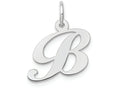 FJC Finejewelers 14k White Gold Small Fancy Script Initial B Charm
