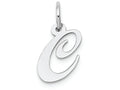 FJC Finejewelers 14k White Gold Small Fancy Script Initial C Charm