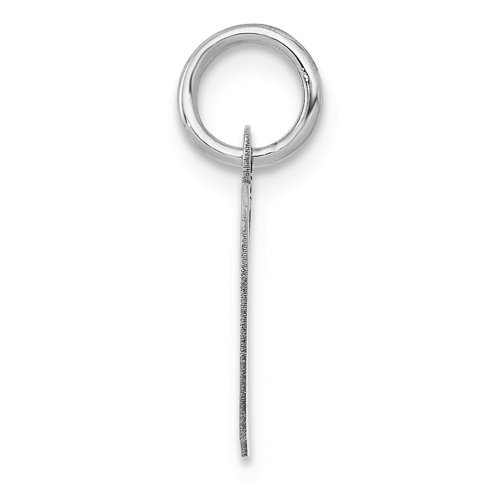 FJC Finejewelers 14k White Gold Small Fancy Script Initial D Charm