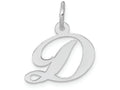 FJC Finejewelers 14k White Gold Small Fancy Script Initial D Charm