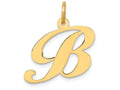 FJC Finejewelers 14k Yellow Gold Medium Fancy Script Initial B Charm