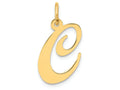 FJC Finejewelers 14k Yellow Gold Medium Fancy Script Initial C Charm