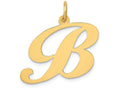 FJC Finejewelers 14k Yellow Gold Large Fancy Script Initial B Charm
