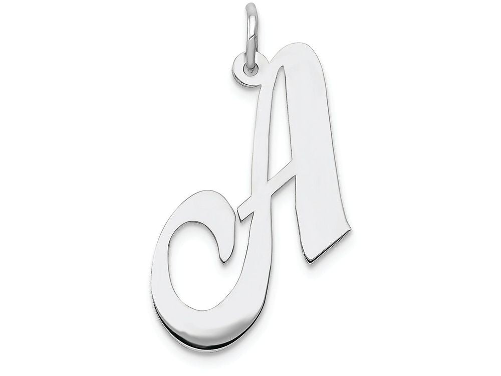 FJC Finejewelers 14k White Gold Large Fancy Script Initial A Charm
