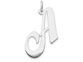 FJC Finejewelers 14k White Gold Large Fancy Script Initial A Charm