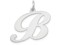 FJC Finejewelers 14k White Gold Large Fancy Script Initial B Charm