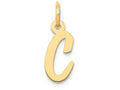 FJC Finejewelers 14k Yellow Gold Small Script Initial C Charm