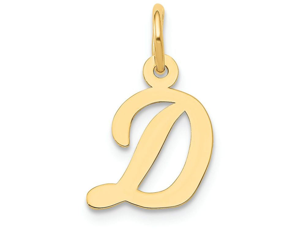 FJC Finejewelers 14k Yellow Gold Small Script Initial D Charm