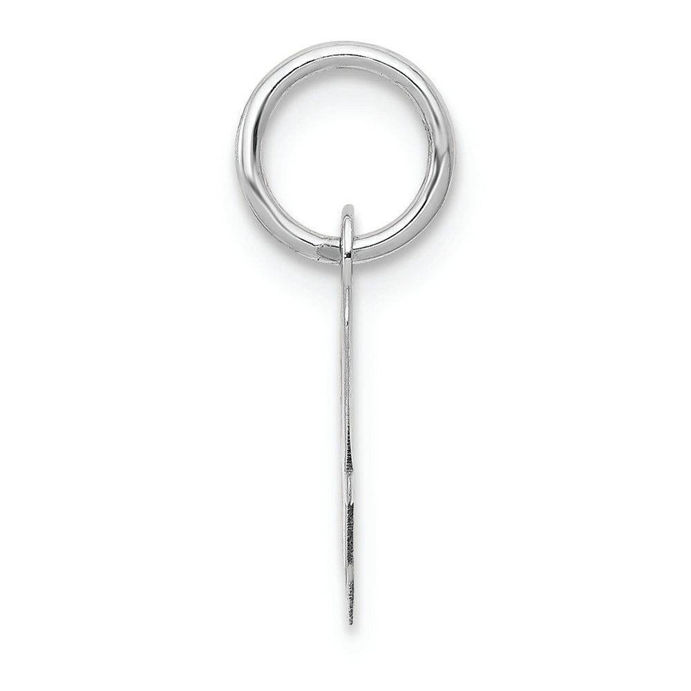 FJC Finejewelers 14k White Gold Small Script Initial A Charm