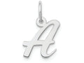 FJC Finejewelers 14k White Gold Small Script Initial A Charm